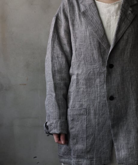 klauseクロイゼ / Tailored Jacket Linen100 Herring-boneジャケット/ kla-25023