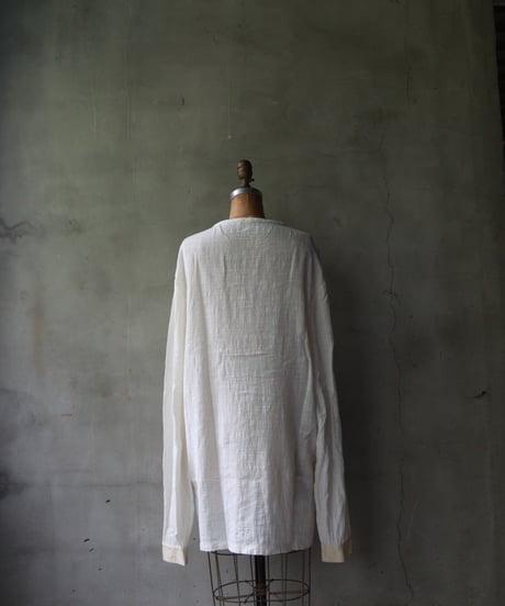 MAVRANYMA / Organic Low Cotton Henley Long-sleeve / Mav-24004