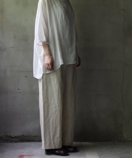 cavane キャヴァネ / Tunic half-sleeve Linen100シャツ / ca-25078