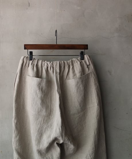 klauseクロイゼ / Belarus Linen平織/厚手Loose Fitting Tapered Trousers Wide2 / kla-26028