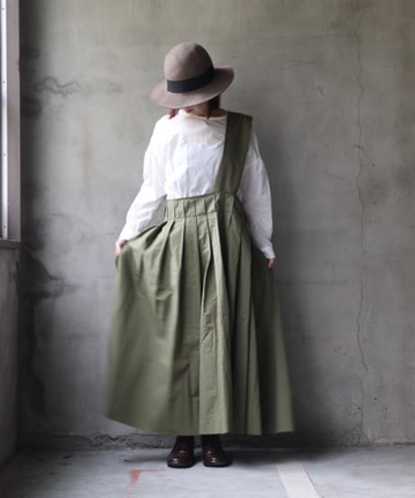 NATIVE VILLAGE ネイティブヴィレッジ / No.4/ Rustle of trees ショルダープリーツスカート / na-25004