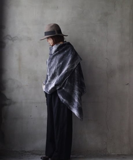 cavane キャヴァネ / Side-Pocket wide pants wool/linenパンツ / ca-25155