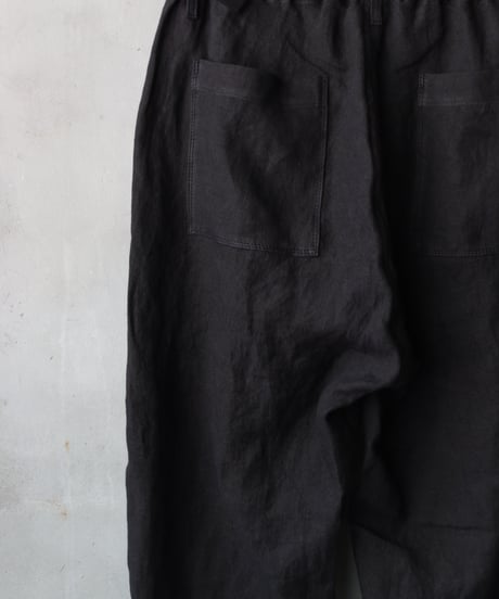 klauseクロイゼ / 天日干し綾Twill Linen Loose Fitting Tapered Wide 2 / kla-26032
