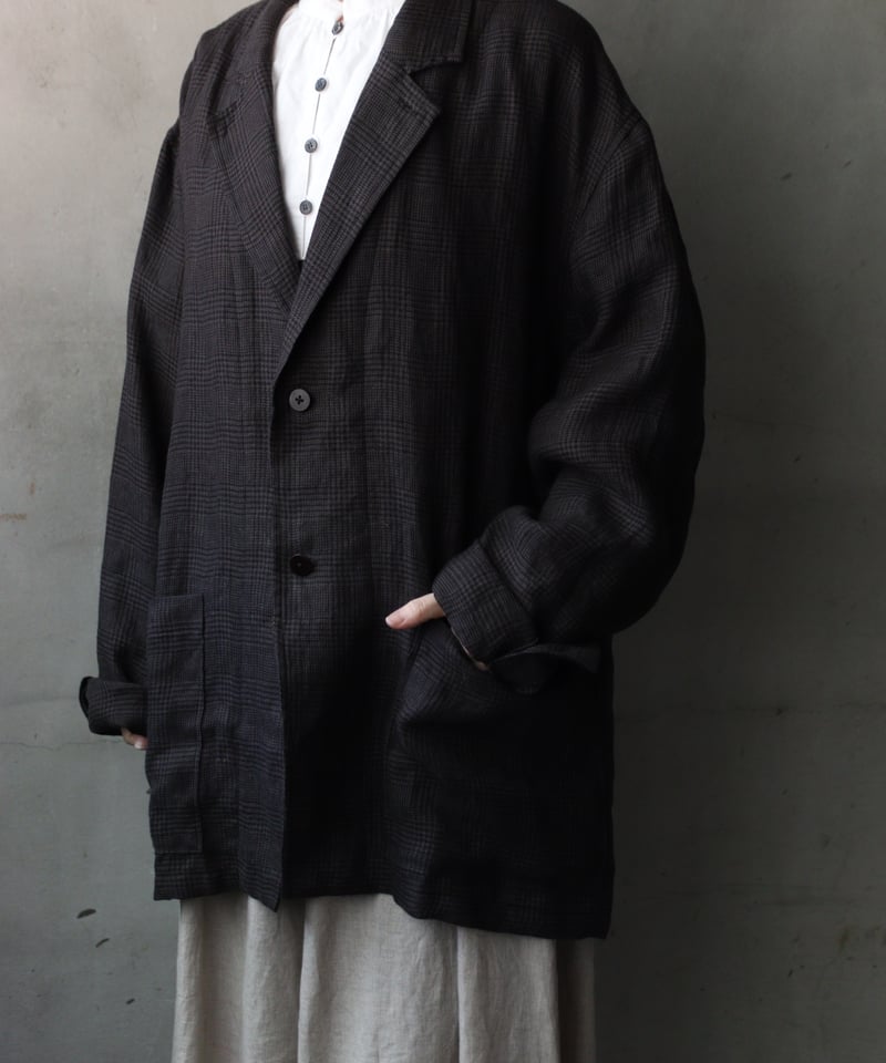 klauseクロイゼ / French Linen Glen Check Tailored J