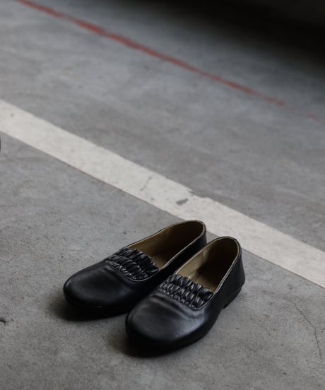 TATAROU with cavane limited shoes /【受注生産】Shirred slip-on Lamb靴 / Tat-26001