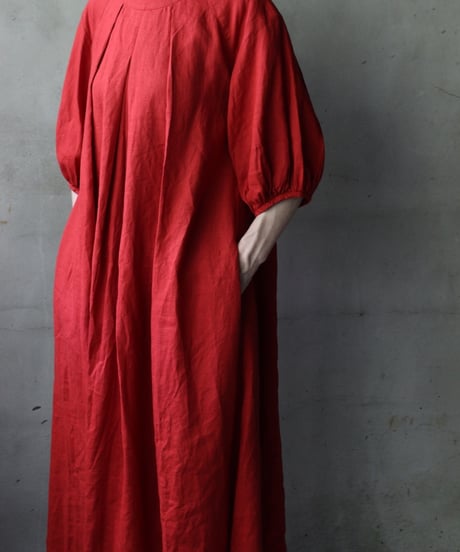 cavane キャヴァネ / Over Tuck Linen100 Dressワンピース / ca-25101