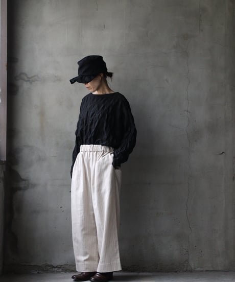 cavane キャヴァネ / St-Wide TrousersⅡ Cotton&Linenパンツ/ ca-26046