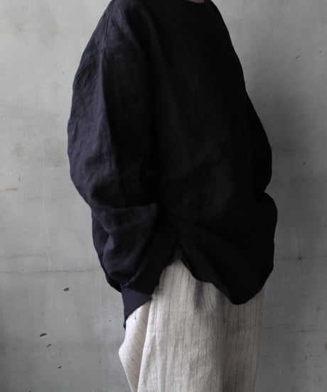klauseクロイゼ / Sun-dried Linen C.S Shirt Middle Lengthシャツ/ kla-25012