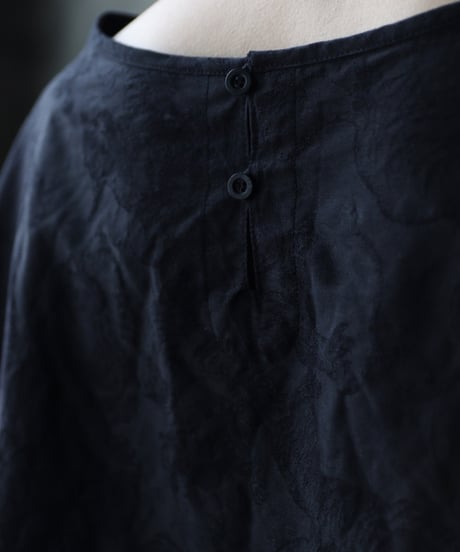cavane キャヴァネ / Tunic long-sleeve Cotton100Jacquardシャツ / ca-26025