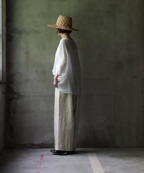 cavane キャヴァネ / Tunic half-sleeve Linen100シャツ / ca-25078