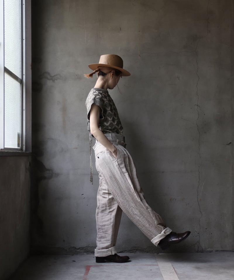 NATIVE VILLAGE/ layer gauze 7タックパンツ / na-21006...