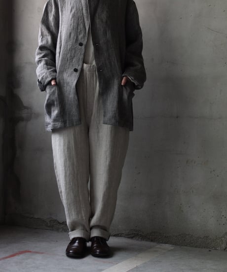 klauseクロイゼ / Tailored Jacket Linen100 Herring-boneジャケット/ kla-25023