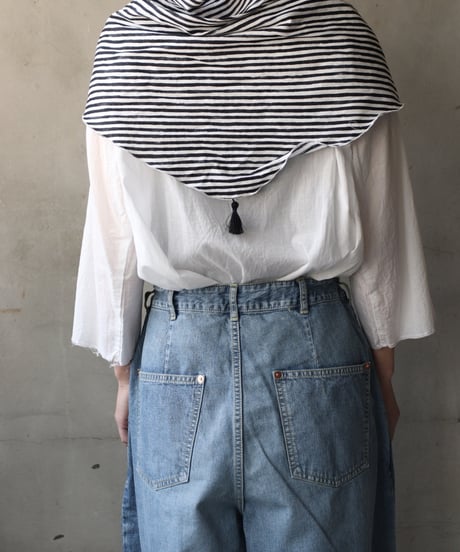 cavane キャヴァネ / Limited Scarf with tassel linen&cotton100スカーフ / ca-26042