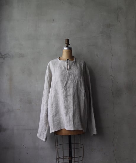 klauseクロイゼ / Belarus Linen C.S.Slit Neck Shirt / kla-25036