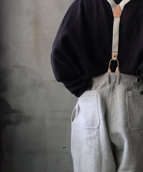 cavane キャヴァネ / Over-pants with suspender wool100パンツ / ca-25160