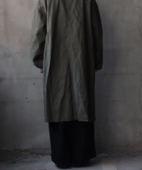 cavane キャヴァネ / Round-Coat Linen/Cotton100硫化染めコート / ca-26018