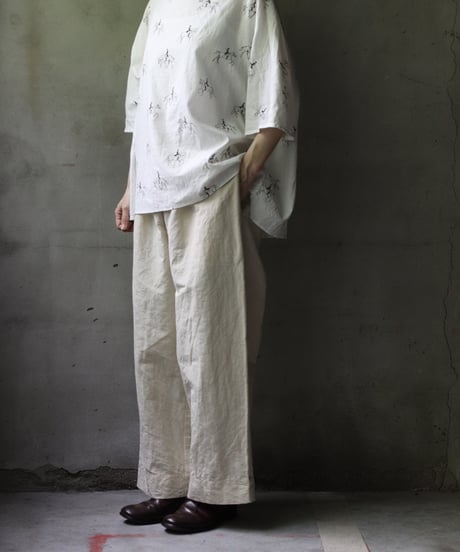 cavane キャヴァネ / Tunic half-sleeve Cotton/Linen100シャツ / ca-25082