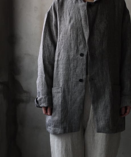 klauseクロイゼ / Tailored Jacket Linen100 Herring-boneジャケット/ kla-25023