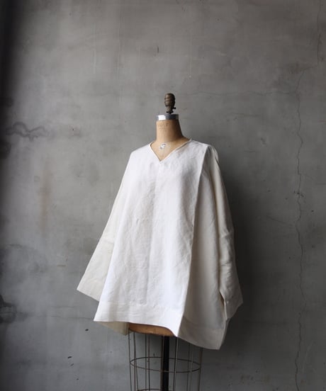 klauseクロイゼ / C.S Wide V Neck Shirt Washable Silk / kla-26020