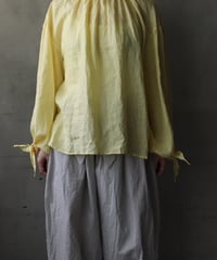cavane キャヴァネ / Gather Neck Pullover Blouse linen100ブラウス / ca-26067