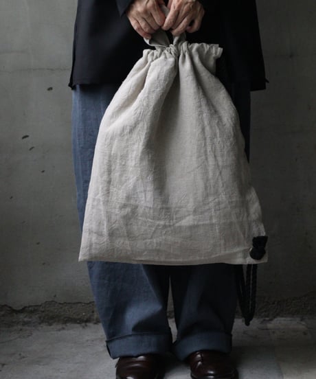 cavane キャヴァネ / Rope sack linen100バッグ/ ca-25135
