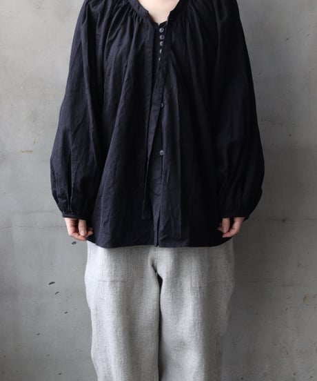 cavane キャヴァネ / Raglan puff-sleeve blouse Jacquardブラウス / ca-26022