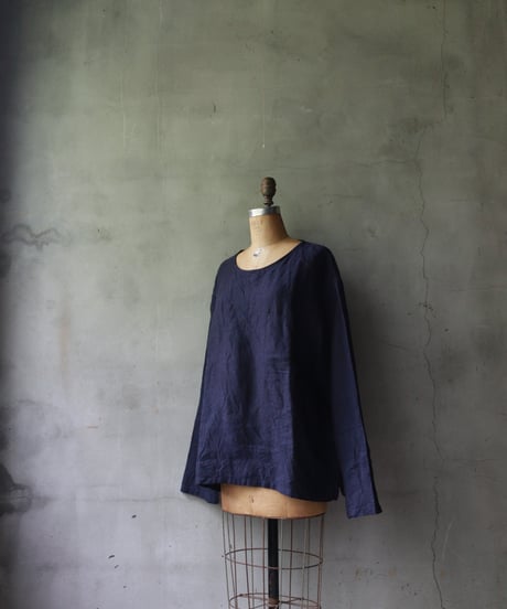 Au Vrai Chic/ Crew Shirt No Collar Long sleeve/ Au-24005