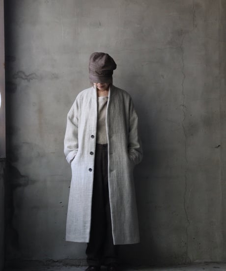 cavane キャヴァネ / Traditional Wool100 Herring-Bone Over Coatコート / ca-25158