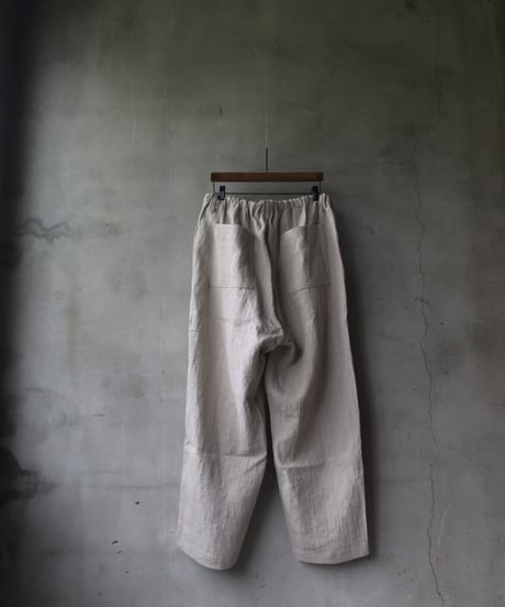 klauseクロイゼ / Belarus linen Loose Fitting Tapered Trousers (綾織/中厚手) / kla-24014