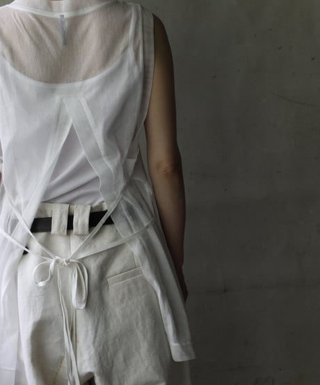 NATIVE VILLAGE ネイティブヴィレッジ / No.7/ Where the fog clears バックオープンノースリーブ（foggy white）/ na-25012