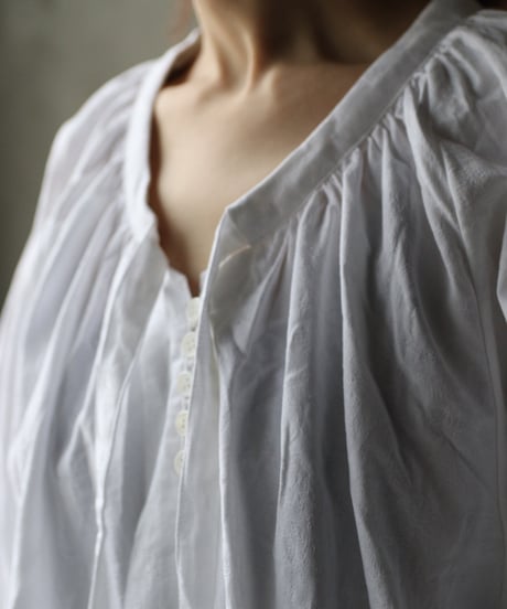 cavane キャヴァネ / Raglan puff-sleeve blouse Jacquardブラウス / ca-26021