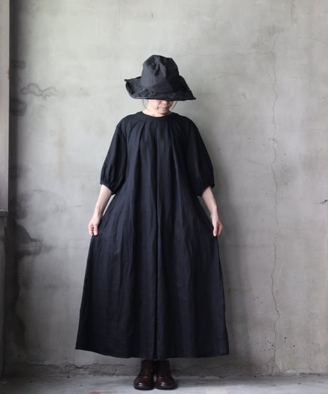 cavane キャヴァネ / Over Tuck Linen100 Dressワンピース / ca-25127