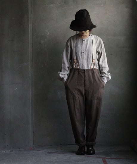 cavane キャヴァネ / Over pants with suspenders Woolパンツ / ca-24213