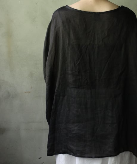 cavane キャヴァネ / Tunic half-sleeve Linen100シャツ / ca-25111