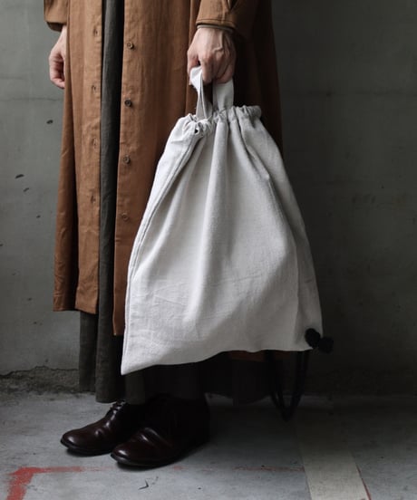 cavane キャヴァネ /  Rope sack linen&cottonバッグ/ ca-25136