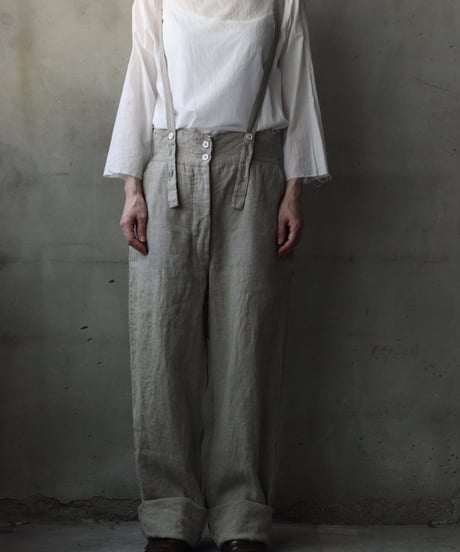 daubドーブ / SUSPENDER PANTS LINEN100パンツ / da-26002(PT31/T101)