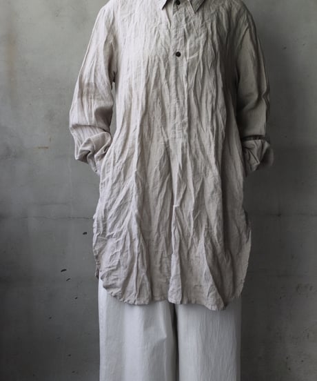 cavane キャヴァネ / Chemise Maison With Col Linenプルオーバーシャツ / ca-25054