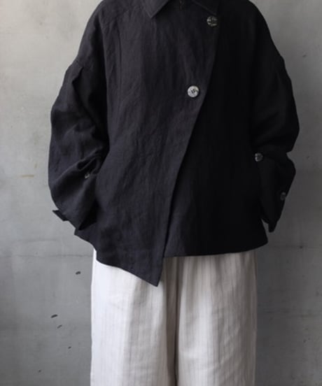 cavane キャヴァネ / Short trench JK Linen100ショートトレンチ / ca-26044