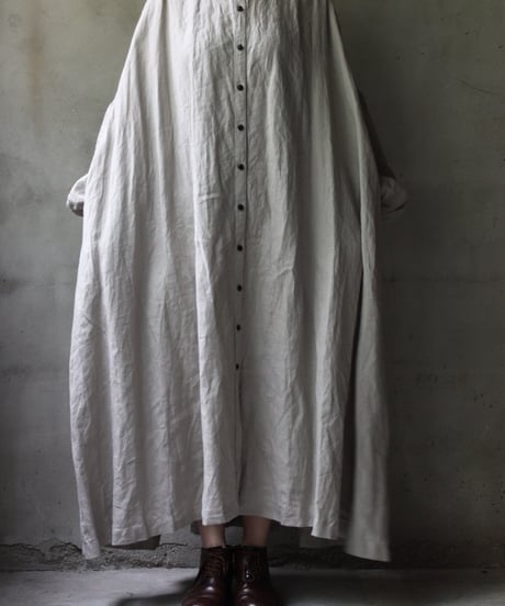 cavane キャヴァネ / Balloon sleeve dress linen100ワンピース / ca-25058