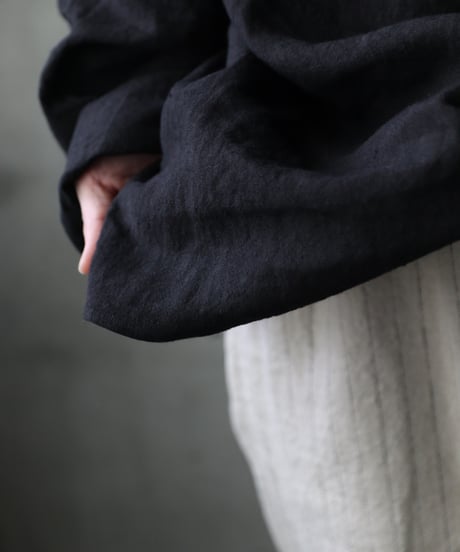 klauseクロイゼ / Sun-dried Linen C.S Shirt Middle Lengthシャツ/ kla-25012