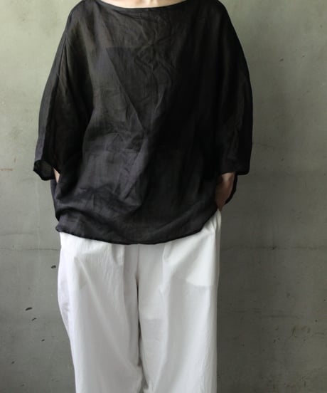 cavane キャヴァネ / Tunic half-sleeve Linen100シャツ / ca-25111