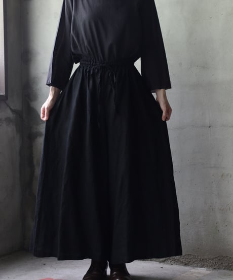 cavane キャヴァネ / Wide Petti Pants Linenパンツ/ca-25091