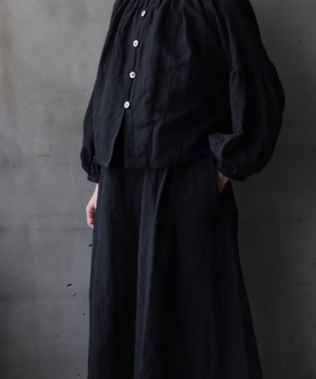 cavane キャヴァネ / Balloon sleeve over-shirt Linen&Cotton100ブラウス/ ca-26032