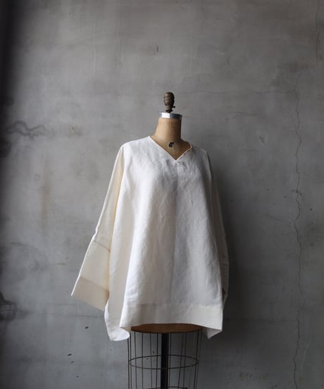 klauseクロイゼ / C.S Wide V Neck Shirt Washable Silk / kla-26020