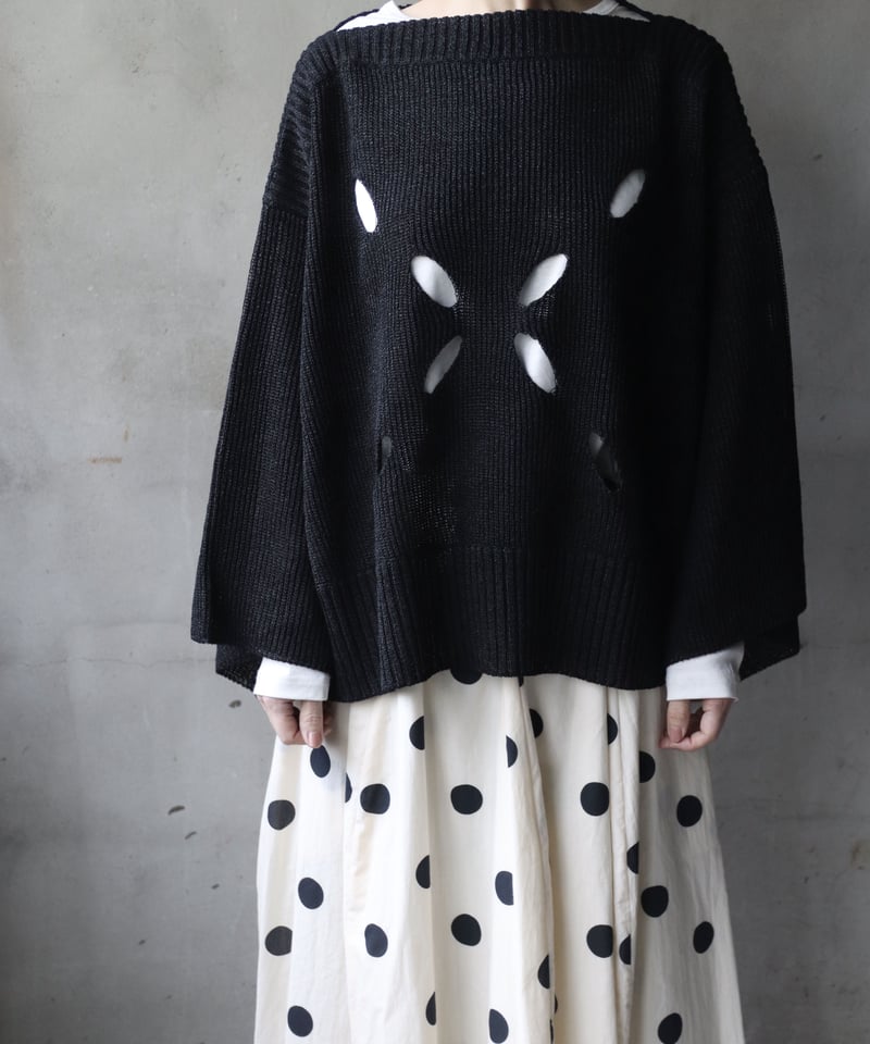 NATIVE VILLAGE　ニットネックウォーマー　ブラック　新品未使用 NATIVE VILLAGE ネイティブヴィレッジ / Knit wide pull