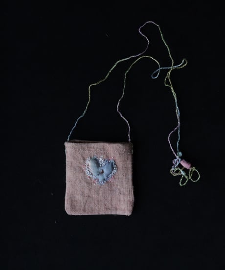 Antonia Rossi (Antomoon)/ Embroidered little pouch omamori vintage Necklaceネックレス / An-25013