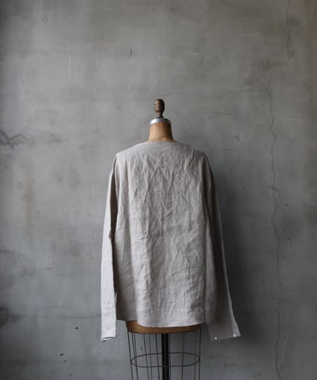 klauseクロイゼ / Belarus Linen平織/薄手C.S.Boat Neck Shirt / kla-26012