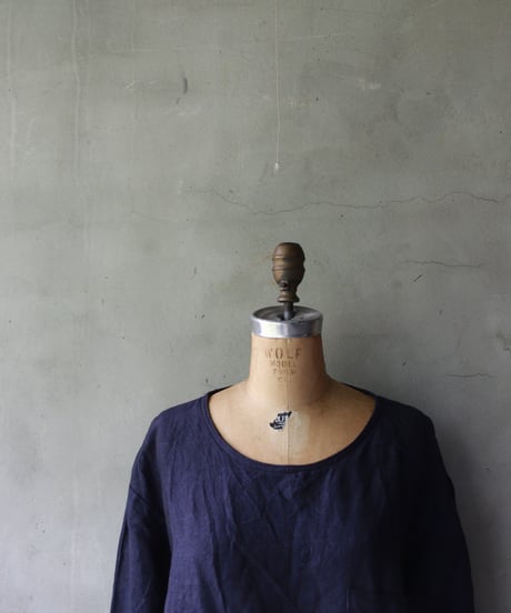 Au Vrai Chic/ Crew Shirt No Collar Long sleeve/ Au-24005