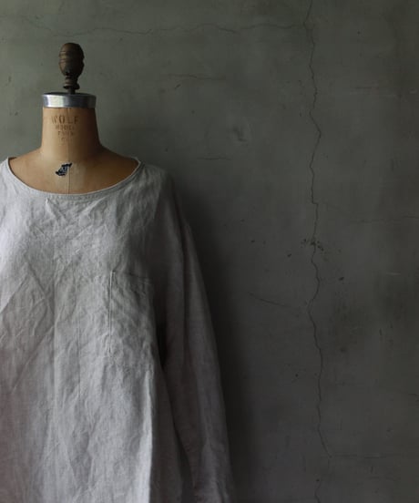 Au Vrai Chic/ Crew Shirt No Collar Long sleeve/ Au-24006