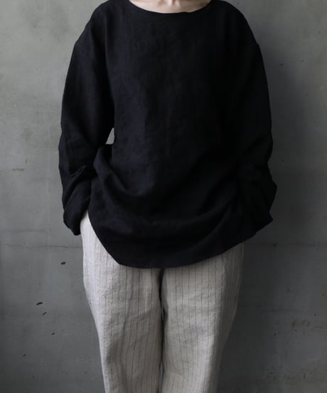 klauseクロイゼ / Sun-dried Linen C.S Shirt Middle Lengthシャツ/ kla-25012